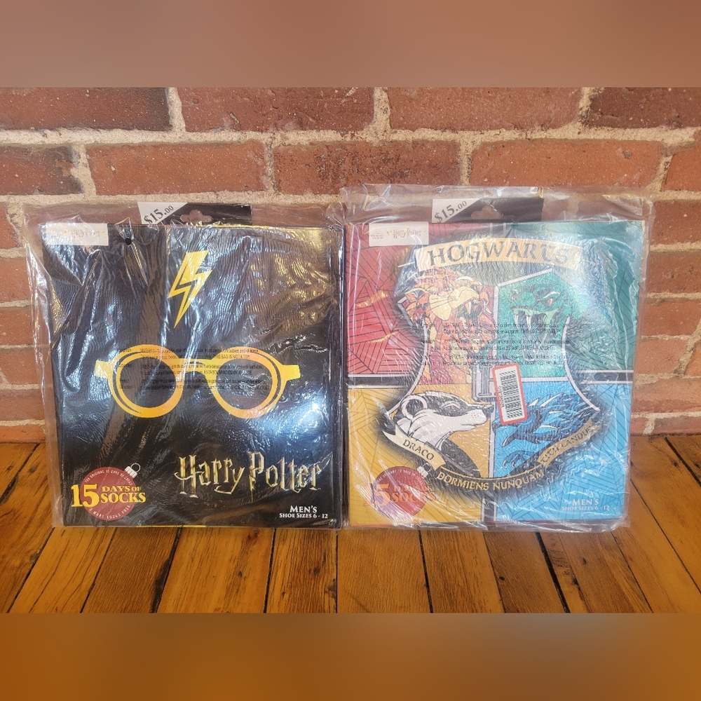 15 Days of Socks Men's Harry Potter Themed Socks New Sealed 30 Pairs Total
